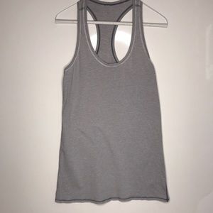 Lululemon Cool Racerback Striped Gray Tank